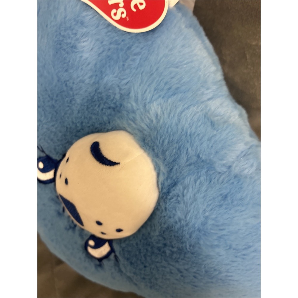 Care Bears Blue Grumpy Bear Head Plush Pillow w/Tags 14x12" - Picture 6 of 6